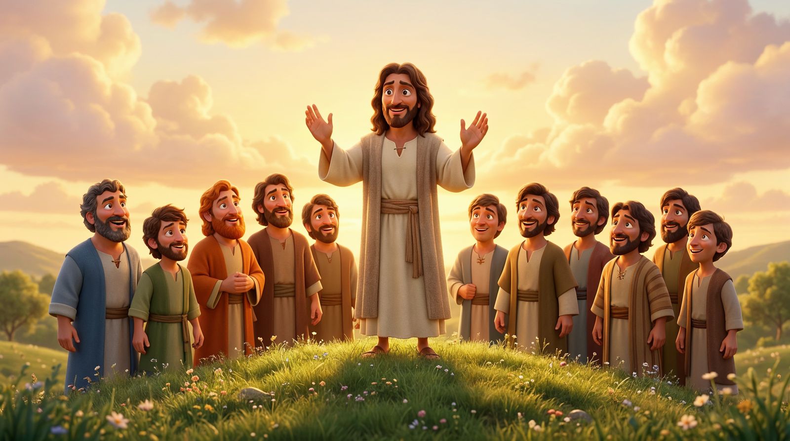 Jesus segnet seine Freunde